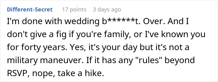 Bride Updates Website A Day Before The Wedding, Gets Upset People Ignored The New Rule Bride Updates Website A Day Before The Wedding, Gets Upset People Ignored The New Rule