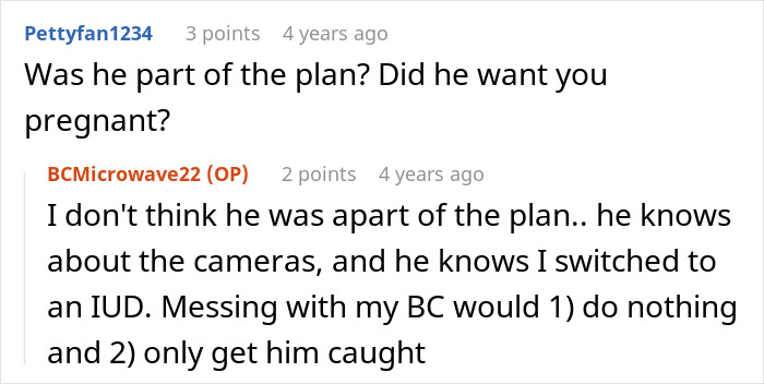 A user asks if the husband was part of the plan to make DIL have kids. OP says he was not involved.