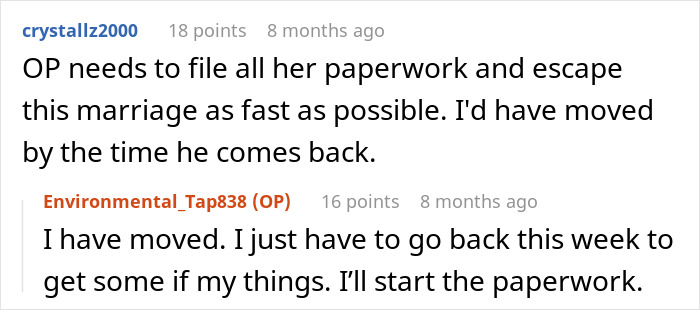 A woman shares she has moved out and will file paperwork to escape her marriage, feeling like a third wheel because of her MIL. A woman shares she has moved out and will file paperwork to escape her marriage, feeling like a third wheel because of her MIL.