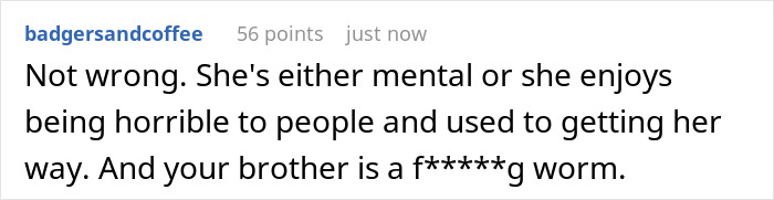 A Reddit comment discussing the delulu mom's behavior and the dad's family situation.
