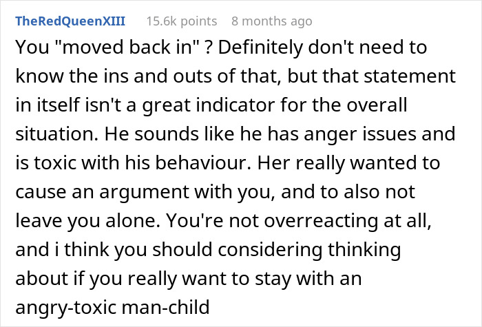 People warning woman about a true crime story waiting to happen due to her boyfriend's toxic behavior.