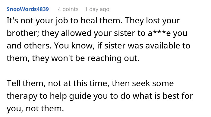 Guy Can't Believe Parents Want To Reconcile After They Ignored His Sister's Mental Health To Dangerous Levels Guy Can't Believe Parents Want To Reconcile After They Ignored His Sister's Mental Health To Dangerous Levels