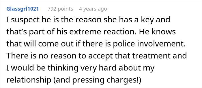 A user suspects the husband gave his mom a key, impacting the DILs plan to not have grandbabies.