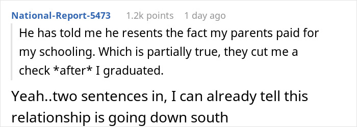 Screenshot of a comment discussing a woman breaking up with her childish BF and avoiding further misery. Screenshot of a comment discussing a woman breaking up with her childish BF and avoiding further misery.