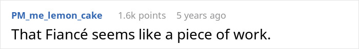 A comment about a demanding bride and her fiance at her wedding, expecting a classmate to learn violin.