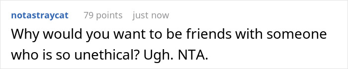 A comment on a travel influencer lying about solo trips, questioning why one would be friends with someone unethical. A comment on a travel influencer lying about solo trips, questioning why one would be friends with someone unethical.