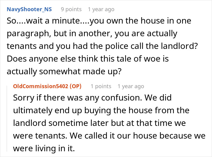 A Reddit comment section discussing the MIL trying to evict DIL from her own house, resulting in the MIL landing in jail.