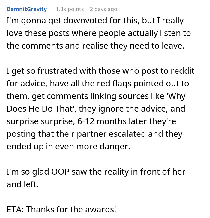 A Reddit comment discussing why a woman's fiancé is upset about football and the importance of leaving a*****e situations. A Reddit comment discussing why a woman's fiancé is upset about football and the importance of leaving a*****e situations.