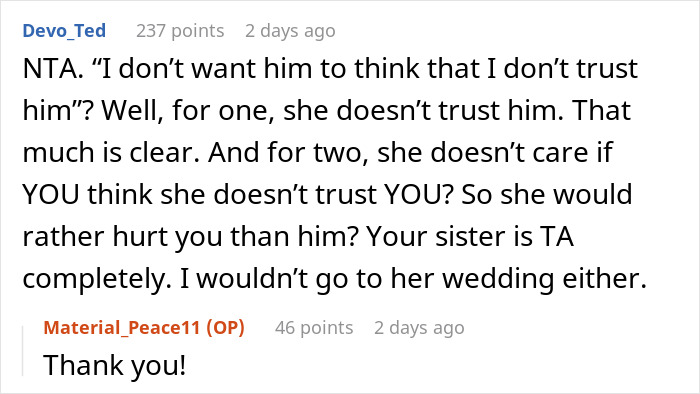 Bride Makes Sister Prove She Never Had Feelings For The Groom If She Wants To Attend Her Wedding Bride Makes Sister Prove She Never Had Feelings For The Groom If She Wants To Attend Her Wedding