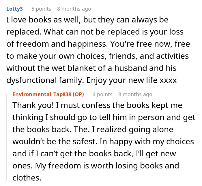 A screenshot with comments about a woman feeling like the third wheel, focusing on freedom after a dysfunctional marriage. A screenshot with comments about a woman feeling like the third wheel, focusing on freedom after a dysfunctional marriage.