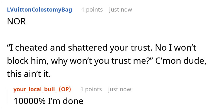 A screenshot of a forum discussion where a user expresses disbelief at a cheating wife's actions. A screenshot of a forum discussion where a user expresses disbelief at a cheating wife's actions.