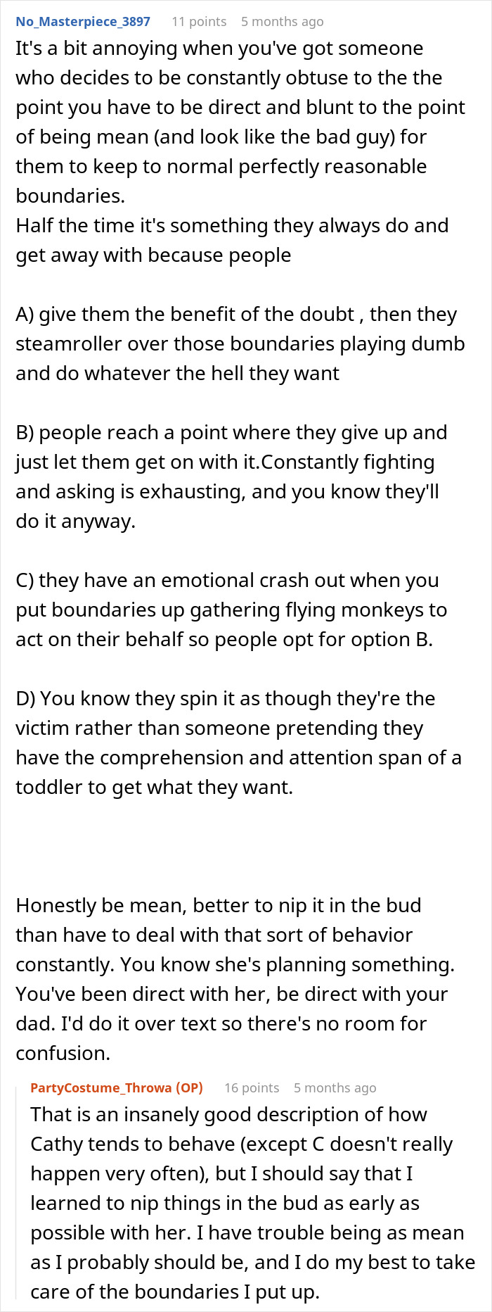 A detailed Reddit comment outlining how to deal with a stepmom who tries to hijack a kid's birthday party. A detailed Reddit comment outlining how to deal with a stepmom who tries to hijack a kid's birthday party.