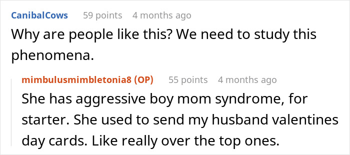 A screenshot of comments about a gossiping mom and her horrible comments that make everyone gasp.