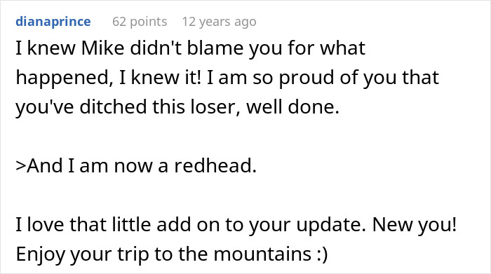 A comment praising a woman for breaking up with her childish BF and expressing happiness for her new beginning. A comment praising a woman for breaking up with her childish BF and expressing happiness for her new beginning.