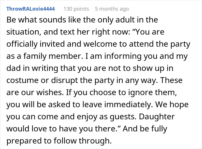 Advice for a stepmom not to dress up as a K-Pop character to hijack a kid's birthday party. Advice for a stepmom not to dress up as a K-Pop character to hijack a kid's birthday party.