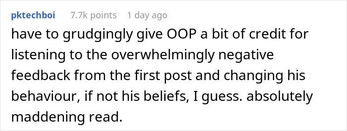 Airsoft Leader: Reddit comment applauding original poster for changing behavior after negative feedback about dress code. Airsoft Leader: Reddit comment applauding original poster for changing behavior after negative feedback about dress code.