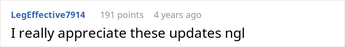 A Reddit comment shows a user appreciating updates about the entitled man's proposal at a brother's wedding.