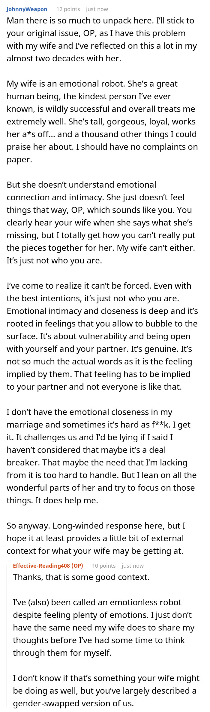Guy Doesn't Know What It Means To "Open Up Emotionally," Wife Of 10 Years On Brink Of Divorce Guy Doesn't Know What It Means To "Open Up Emotionally," Wife Of 10 Years On Brink Of Divorce