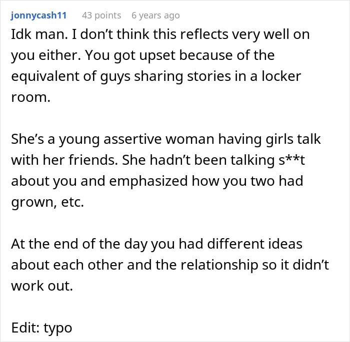 Another comment section entry about a guy's accidental peek at his girlfriend's phone, changing everything.