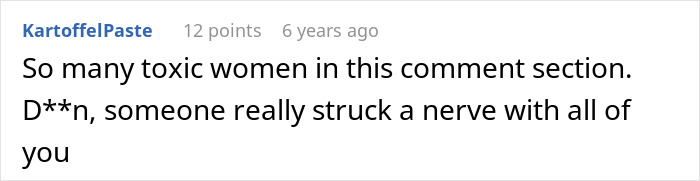 A comment about toxic women in the comment section, relating to the guy who met the one until her phone.