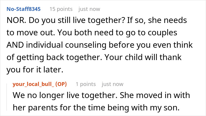 A Reddit comment offering advice on how to deal with a cheating wife who refuses to cut contact with the other man. A Reddit comment offering advice on how to deal with a cheating wife who refuses to cut contact with the other man.