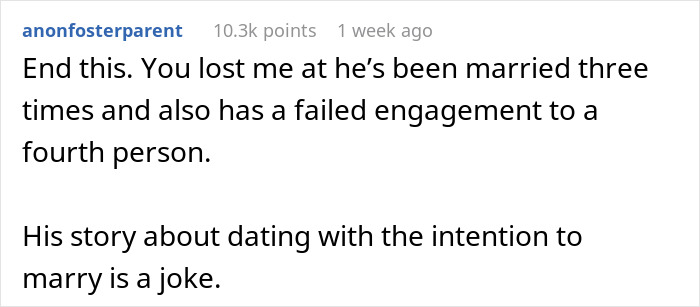 A screenshot of a comment about a GF connecting the dots herself regarding a crucial detail of her BF's trip.