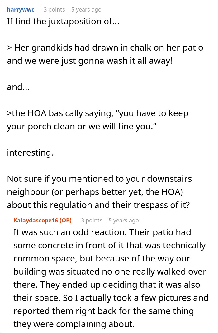 Neighbors Throw A Fit About Woman Cleaning Porch, She Maliciously Complies With HOA’s Response Neighbors Throw A Fit About Woman Cleaning Porch, She Maliciously Complies With HOA’s Response