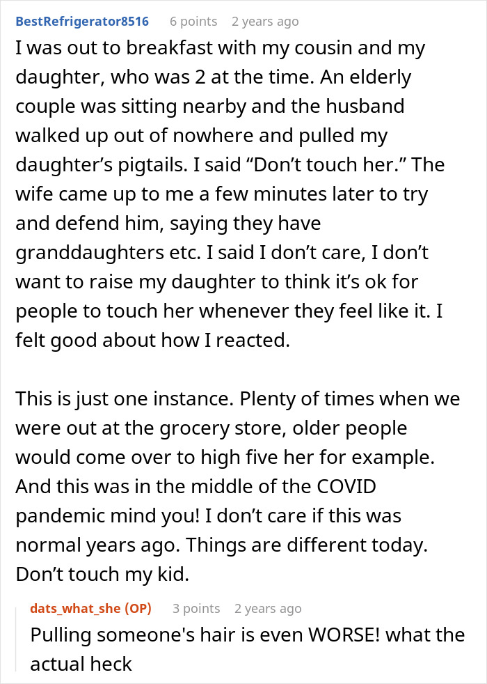 A screenshot of a Reddit post discussing a Boomer and her xenophobic remarks. A screenshot of a Reddit post discussing a Boomer and her xenophobic remarks.