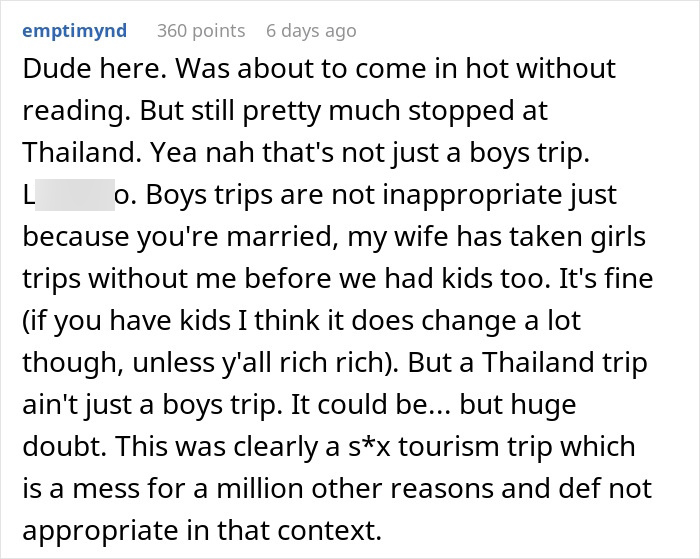 Guy Wants Marriage At Home And Single-Guy Trips To Thailand With Pals, Wife Says He Can’t Have Both Guy Wants Marriage At Home And Single-Guy Trips To Thailand With Pals, Wife Says He Can’t Have Both