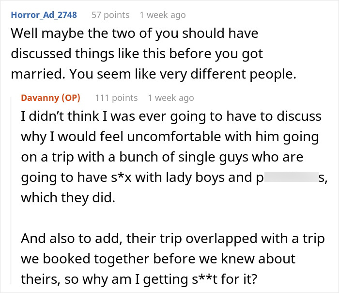 Guy Wants Marriage At Home And Single-Guy Trips To Thailand With Pals, Wife Says He Can’t Have Both Guy Wants Marriage At Home And Single-Guy Trips To Thailand With Pals, Wife Says He Can’t Have Both