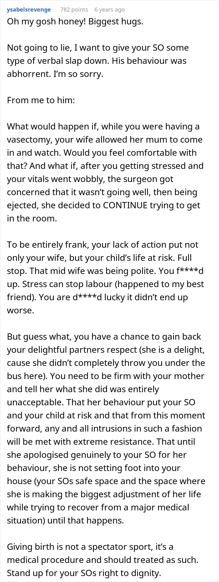 A new mom gets support regarding her MIL forcing her way into the delivery room, and husband's inaction causing trauma. A new mom gets support regarding her MIL forcing her way into the delivery room, and husband's inaction causing trauma.
