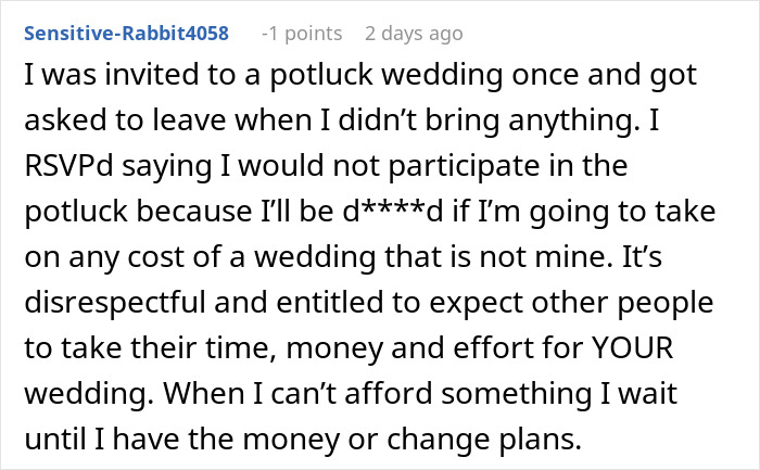 People Are Discussing Bride’s Idea Of A Potluck Wedding And It’s Pretty Triggering For Some People Are Discussing Bride’s Idea Of A Potluck Wedding And It’s Pretty Triggering For Some