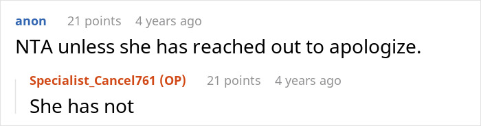 A screenshot of a comment about an autistic guy's mom starting a smear campaign against his girlfriend. A screenshot of a comment about an autistic guy's mom starting a smear campaign against his girlfriend.