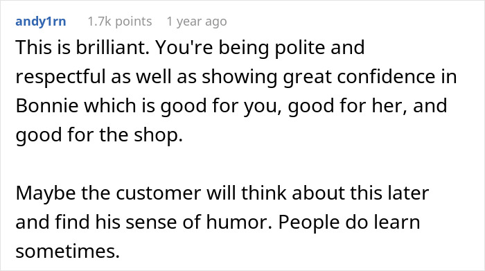 Customer Asks For A Man Instead, Gets A Lesson He Won't Forget Customer Asks For A Man Instead, Gets A Lesson He Won't Forget