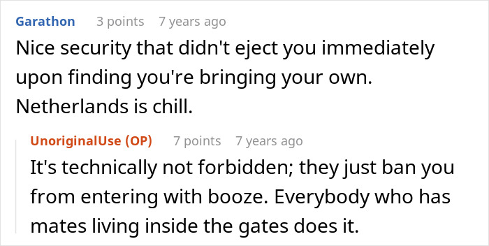 Karen accuses stranger of harming her kid. Text discusses rules about bringing alcohol-spiked cola into venues.