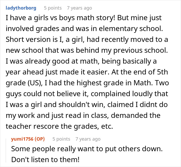 A girl excels in math, facing sexist remarks that backfire. This highlights how sexist remarks can backfire. A girl excels in math, facing sexist remarks that backfire. This highlights how sexist remarks can backfire.