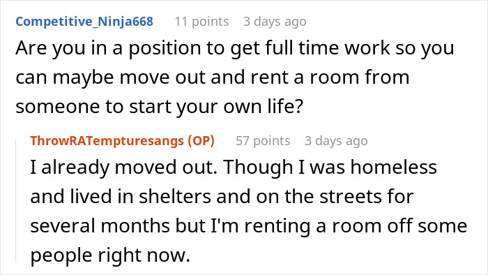 A Reddit thread where the man confirms he moved out, escaping the responsibility of raising his parents' kids. A Reddit thread where the man confirms he moved out, escaping the responsibility of raising his parents' kids.