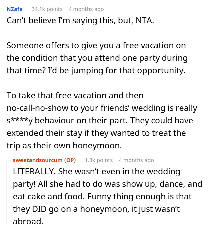 Woman Skips Best Friend's Wedding, Says It's Because She Wanted A Honeymoon, The Real Reason Is Much Worse