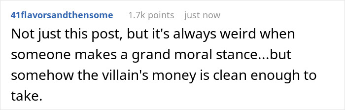 A screenshot of a comment questioning a moral stance regarding a daughter's lost college fund. A screenshot of a comment questioning a moral stance regarding a daughter's lost college fund.