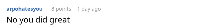 A brief comment about a man who hides his baby, stating the ex did great by telling the family.