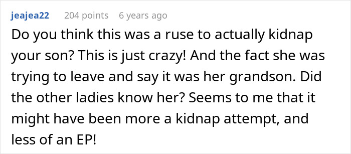 A comment discussing a Karen trying to kidnap a stepparents son, questioning if it was an actual kidnapping attempt. A comment discussing a Karen trying to kidnap a stepparents son, questioning if it was an actual kidnapping attempt.