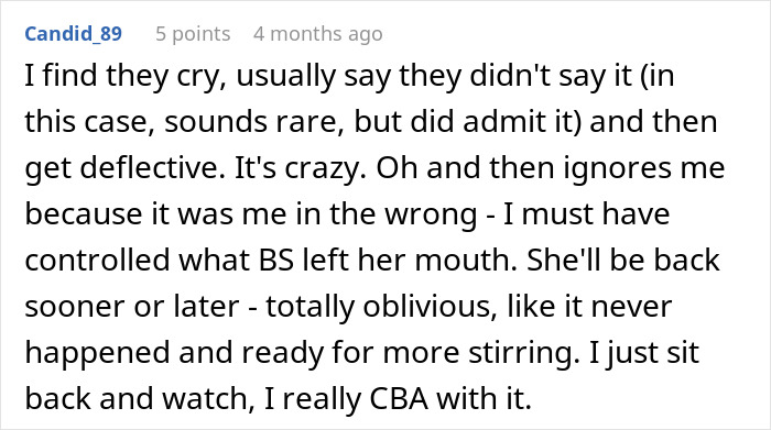 Candid_89's comment on a gossiping mom and her horrible comments.