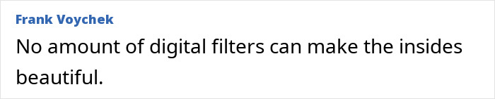 Frank Voychek comment about beauty, digital filters, and cosmetic surgery. Frank Voychek comment about beauty, digital filters, and cosmetic surgery.