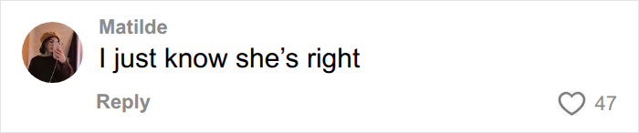 A screenshot of a social media comment from Matilde saying I just know she's right about a couple's viral World Cup moment. A screenshot of a social media comment from Matilde saying I just know she's right about a couple's viral World Cup moment.