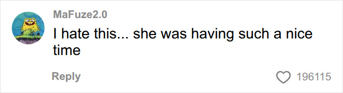 A screenshot of a social media comment from MaFuze2.0 saying I hate this... she was having such a nice time regarding a viral World Cup moment. A screenshot of a social media comment from MaFuze2.0 saying I hate this... she was having such a nice time regarding a viral World Cup moment.