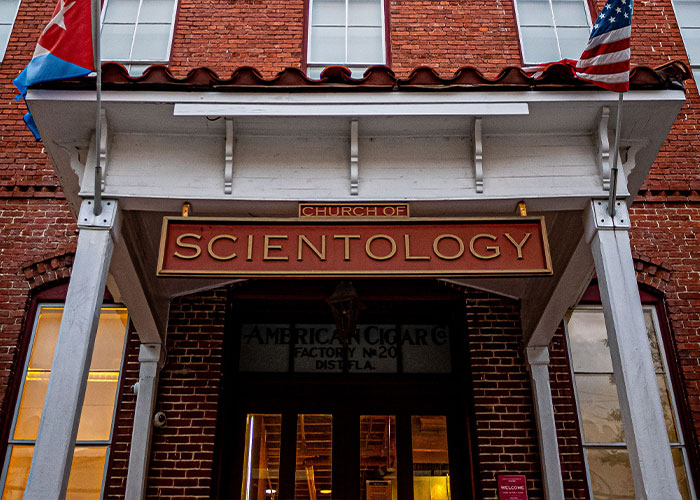 Church of Scientology building, representing an unusual job interview location.