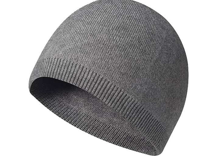 A grey beanie hat, symbolizing everyday cultural differences or personal styles within intercultural relationships.