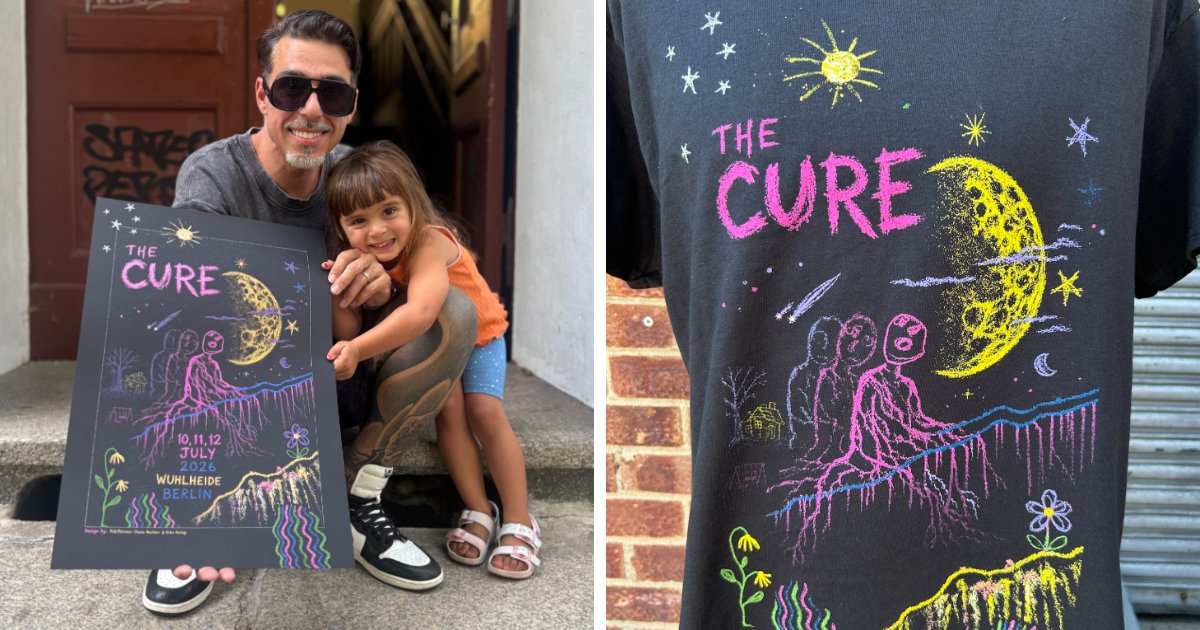 A Three-Year-Old’s Chalk Drawings Became The Cure’s Berlin Poster And A Fundraiser For Charity