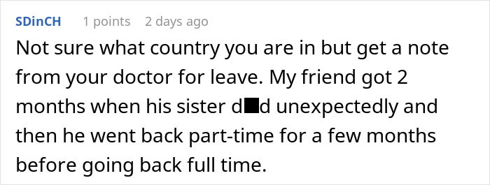 WFH Worker Asks To Relocate To Grieve Their Devastating Loss, Gets A “Cold” Reality Check Instead WFH Worker Asks To Relocate To Grieve Their Devastating Loss, Gets A “Cold” Reality Check Instead