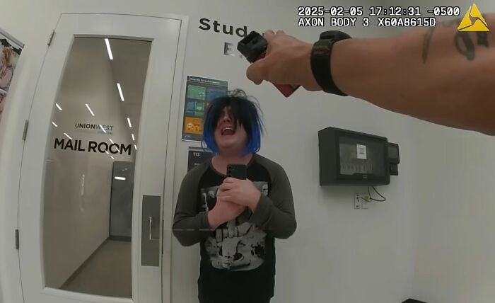 Bodycam captures Trans Florida student meltdown on cop for misgendering during arrest. Bodycam captures Trans Florida student meltdown on cop for misgendering during arrest.